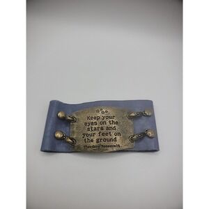 Vintage Leather Bracelet Bronze Color Keep Eyes on The Stars Jewelry Costume